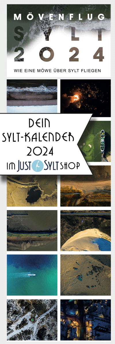 Sylt Kalender 2024 Drohnenaufnahmen Sylt von Oben Möwenflug Dünenwind Media SH Drohne